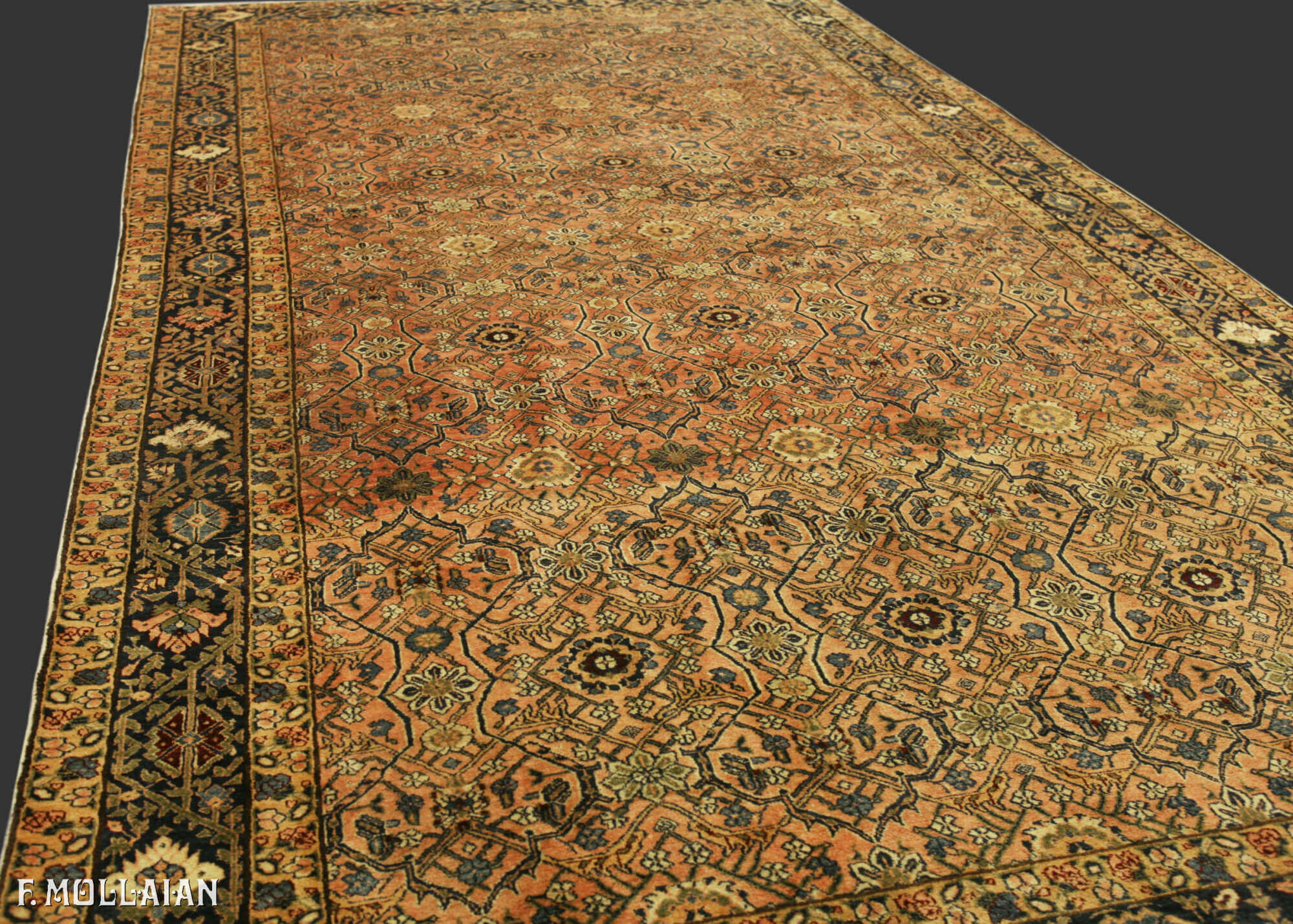 قالی قدیمی هندی فرش پشمینه کد:۳۲۸۷۸۲۴۵